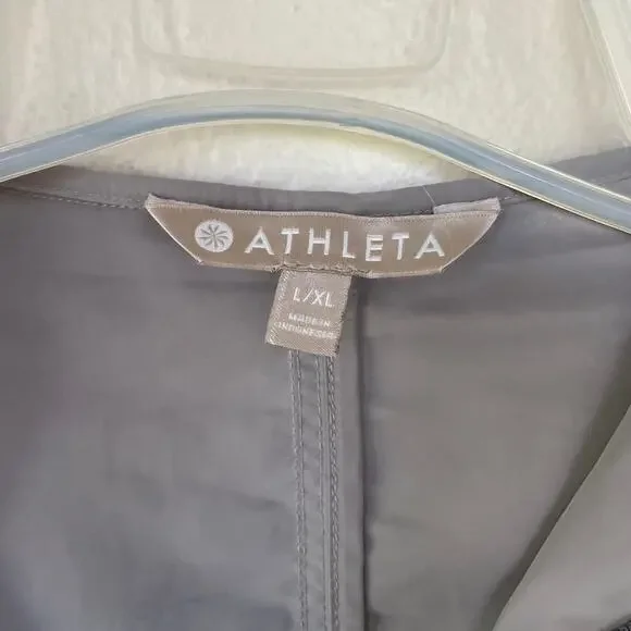 Athleta Khaki Rainfall Swing Zip Up Jacket size L/XL